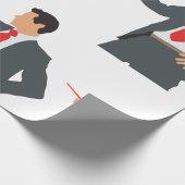 Geschäftsmann mit Zeiger in einem Anzug-Umschlagpa Geschenkpapier