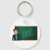 Geschäftsmann Präsentation des Schlüsselanhängers Schlüsselanhänger (Rückseite)