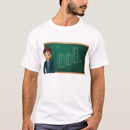 Geschäftsmann präsentiert Mens T - Shirt (Vorderseite)
