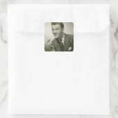 Geschäftsmann Quadratischer Aufkleber (Tasche)