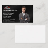 Geschäftsmann | Race Car Logo Visitenkarte (Vorne/Hinten)