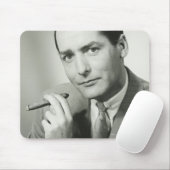 Geschäftsmann-rauchende Zigarre Mousepad (Mit Mouse)