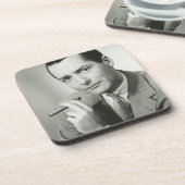 Geschäftsmann-rauchende Zigarre Untersetzer (Linke Seite)