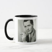 Geschäftsmann raucht Zigarre Tasse (Links)