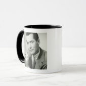 Geschäftsmann raucht Zigarre Tasse (Vorderseite Links)