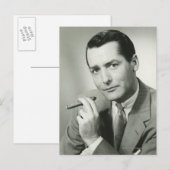 Geschäftsmann Rauchwagen Postkarte (Vorne/Hinten)