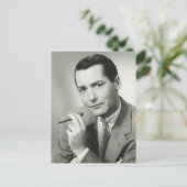 Geschäftsmann Rauchwagen Postkarte (Stehend Vorderseite)