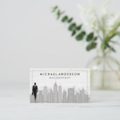 Geschäftsmann | Stadt Visitenkarte (Stehend Vorderseite)