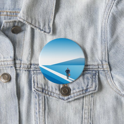 Geschäftsmann sucht den Weg in die Zukunft Button (Beispiel)