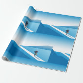 Geschäftsmann sucht den Weg in die Zukunft Geschenkpapier (Ungerollt)