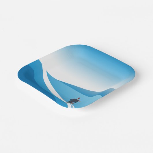 Geschäftsmann sucht den Weg in die Zukunft Pappteller (Gewinkelt)