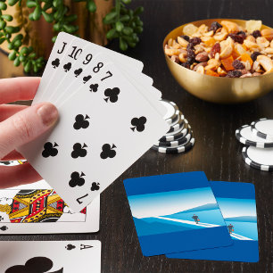 Geschäftsmann sucht den Weg in die Zukunft Spielkarten