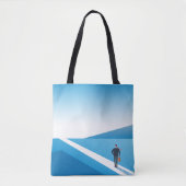 Geschäftsmann sucht den Weg in die Zukunft Tasche (Vorderseite)