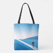 Geschäftsmann sucht den Weg in die Zukunft Tasche (Rückseite)