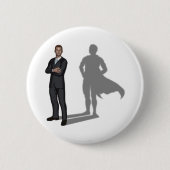Geschäftsmann-Superheldkonzept Button (Vorderseite)