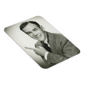 Geschäftsmann zeigt magnet (Rechte Seite)