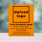 Geschäftsmarke auf orangem Acrylschild (Neutral)