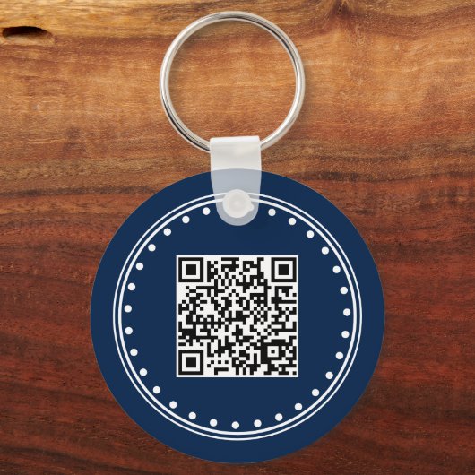 Geschäftsmarken- und QR-Code-Logo-Schlüsselanhänge Schlüsselanhänger (Rückseite)