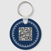 Geschäftsmarken- und QR-Code-Logo-Schlüsselanhänge Schlüsselanhänger (Rückseite)