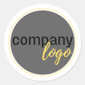 GESCHÄFTSMARKENLOGO AUF DEM MARKETING DES UNTERNEH RUNDER AUFKLEBER (Vorderseite)