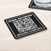 Geschäftsmarketing-QR-Code Rechteckiger Pappuntersetzer (angewinkelt)