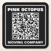Geschäftsmarketing-QR-Code Rechteckiger Pappuntersetzer (Vorderseite)