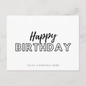 Geschäftsmitarbeiter Happy Birthday Postkarte (Vorderseite)