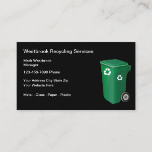 Geschäftsmodell Recycling-Dienstleistungen Visiten Visitenkarte