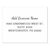 Geschäftsname Einfach und Rücksendeadresse Gummistempel (Prägung)