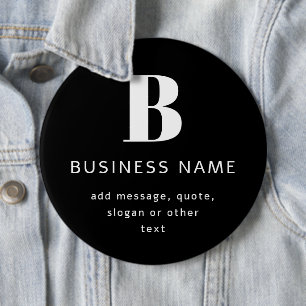 Geschäftsname, Monogramm und zusätzlicher Text ers Button