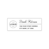 Geschäftsname & Rücksendeadresse Personalisiertes Permastempel (Design)