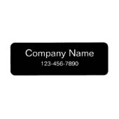 Geschäftsname Telefonnummer Schwarze Beschriftung (Vorne)