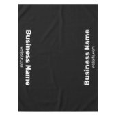 Geschäftsname und Website Schwarz Tischdecke (Vorderseite)