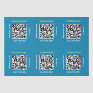 Geschäftsname Website QR-Code generieren, Blau Seidenpapier