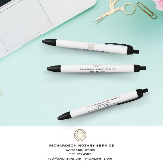 Geschäftsnotarielle Werbeaktion für berufliche wei Kugelschreiber