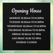 Geschäftsöffnungszeiten Unterzeichnung, Boutique E Fensteraufkleber (Blatt 3)