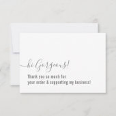 GESCHÄFTSORDNUNG DANK IHNEN Graues, modernes Einfü Dankeskarte (Vorderseite)