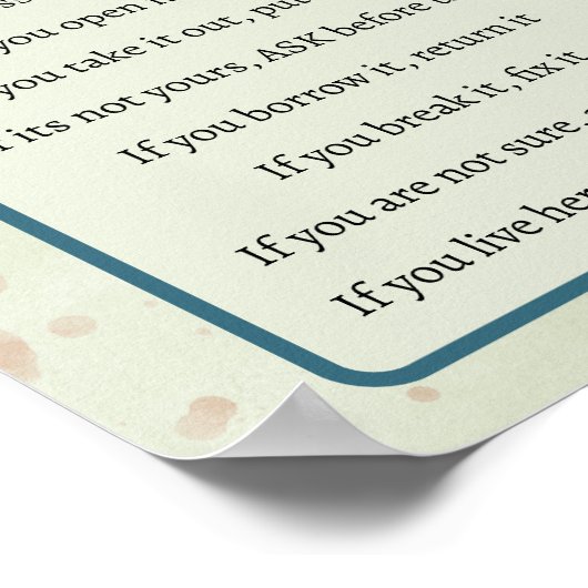 Geschäftsordnung Poster (Ecke)