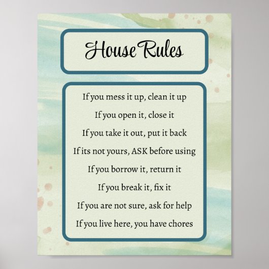 Geschäftsordnung Poster (Vorne)