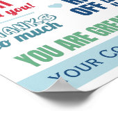 Geschäftspersonal Vielen Dank für Ihr Dankeschön P Poster (Ecke)