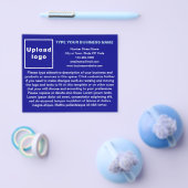 Geschäftsprodukte oder -dienstleistungen auf blaue flyer (Einzeln)