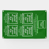 Geschäftsprodukte oder -dienstleistungen auf grüne banner (Horizontal)