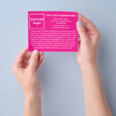 Geschäftsprodukte oder -dienstleistungen auf rosaf flyer (Gruppe)