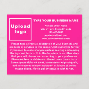 Geschäftsprodukte oder -dienstleistungen auf rosaf flyer