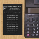 Geschäftsprodukte oder -dienstleistungen auf schwa briefpapier