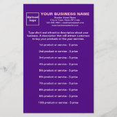 Geschäftsprodukte oder -dienstleistungen für Lila  Briefpapier (Vorderseite)