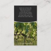 Geschäftsprofil Weinkellerei-Weinbergtraube Visitenkarte (Rückseite)