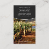 Geschäftsprofil Weinkellerei-Weinbergtraube Visitenkarte (Rückseite)