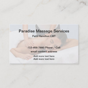 Geschäftsprofilkarten für lizenzierte Massagethera Visitenkarte