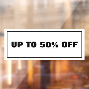 Geschäftsrabatt Fensteraufkleber